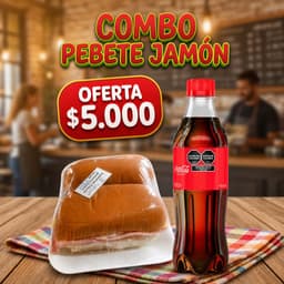 Combo Pebete Jamon + Coca 600ml